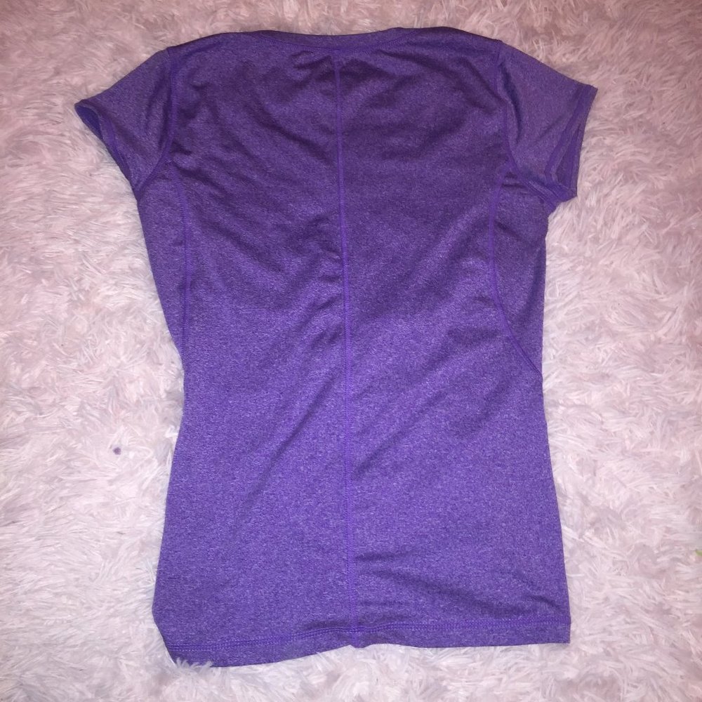 Purple Ruched Activewear Top, Size S - Picture 2 of 3